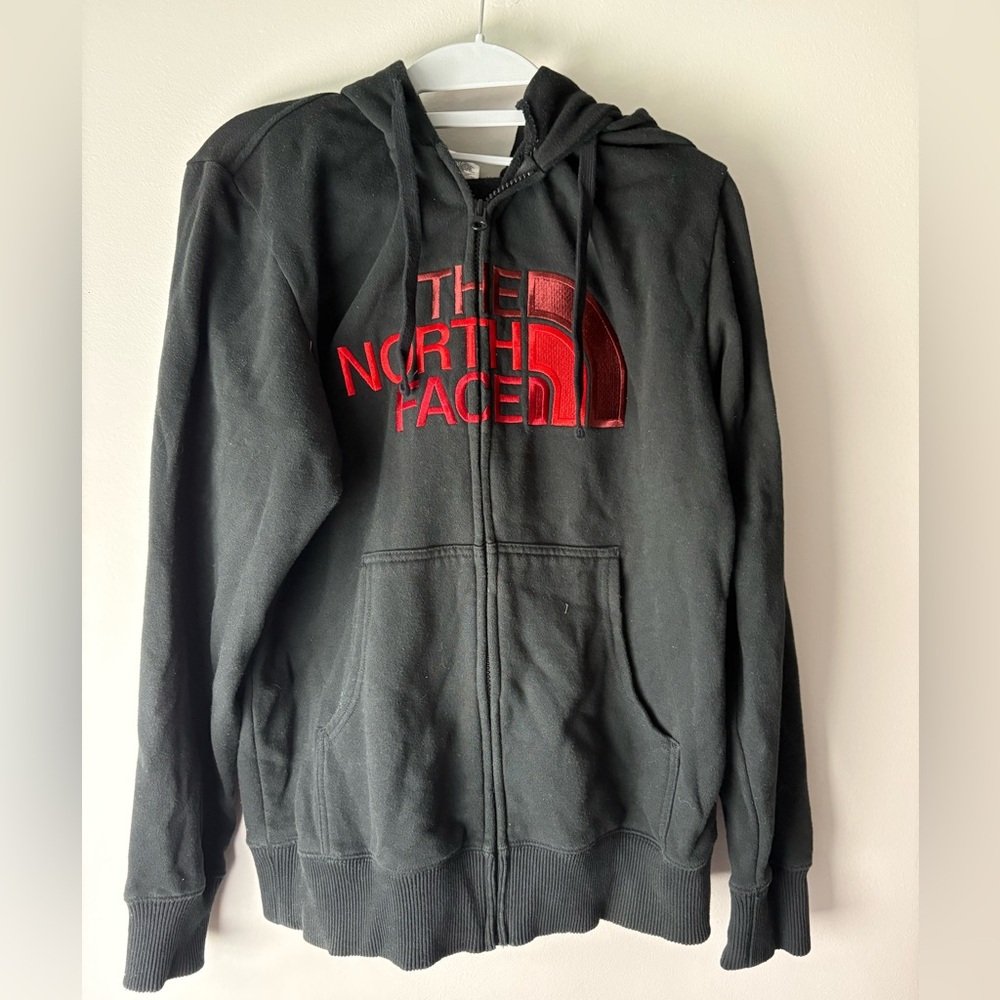 The North Face Black Jacket with Red Accents